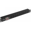 Блок распределения питания Lanmaster TWT-PDU19-10A9C3 гор.размещ. 9xC13 базовые 10A без вилки