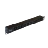 Блок розеток 19", 1-фазный без выключателя, 16A / 250V, 10xC13, без шнура питания, разъем C20