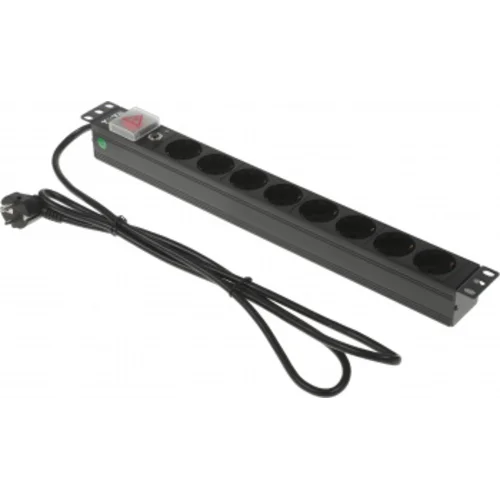 Блок распределения питания Lanmaster TWT-PDU19-16A8P-1.8 гор.размещ. 8xSchuko базовые 16A Schuko 1.8