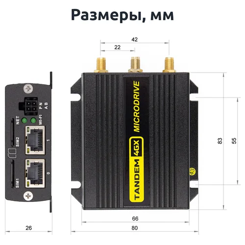 Маршрутизатор Microdrive Tandem-4GХ-51 (2 SIM)