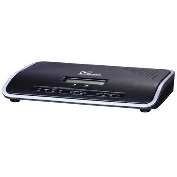 Grandstream UCM6204 - IP ATC. До 500 абонентов/75 одновременных вызовов, до 3 конф., до 25 участников в конф., 2хFXS, 4xFXO, 1xWAN, 1xLAN