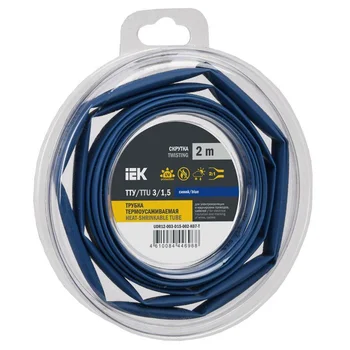 Трубка термоусадочная ТТУ нг-LS 3/1.5 син. (уп.2м) IEK UDR12-003-D15-002-K07-T