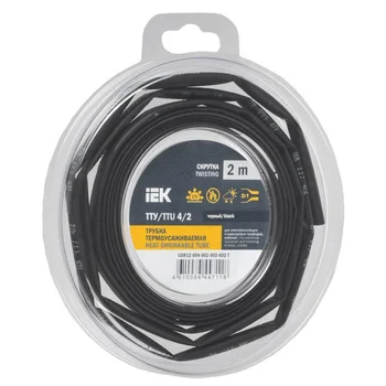 Трубка термоусадочная ТТУ нг-LS 4/2 черн. (уп.2м) IEK UDR12-004-002-002-K02-T