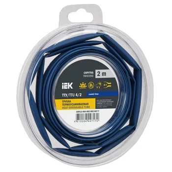 Трубка термоусадочная ТТУ нг-LS 4/2 син. (уп.2м) IEK UDR12-004-002-002-K07-T