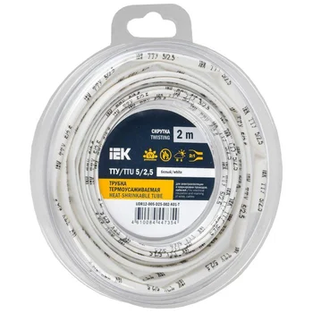 Трубка термоусадочная ТТУ нг-LS 5/2.5 бел. (уп.2м) IEK UDR12-005-D25-002-K01-T