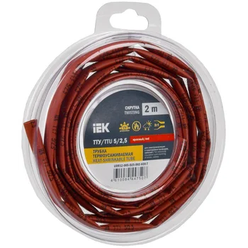 Трубка термоусадочная ТТУ нг-LS 5/2.5 красн. (уп.2м) IEK UDR12-005-D25-002-K04-T