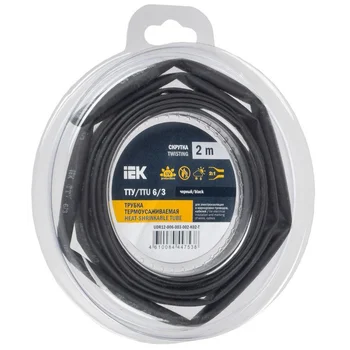 Трубка термоусадочная ТТУ нг-LS 6/3 черн. (уп.2м) IEK UDR12-006-003-002-K02-T