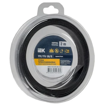 Трубка термоусадочная ТТУ нг-LS 10/5 черн. (уп.2м) IEK UDR12-010-005-002-K02-T