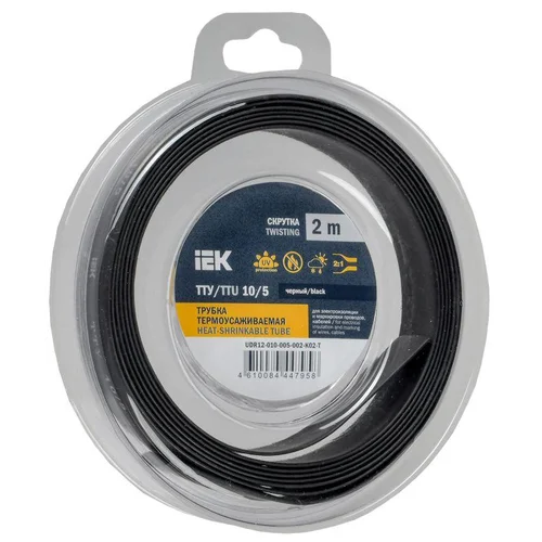 Трубка термоусадочная ТТУ нг-LS 10/5 черн. (уп.2м) IEK UDR12-010-005-002-K02-T