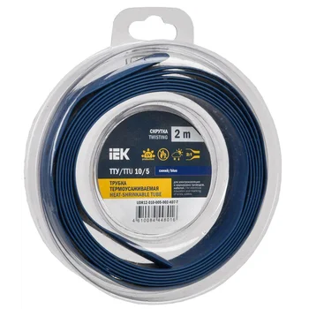 Трубка термоусадочная ТТУ нг-LS 10/5 син. (уп.2м) IEK UDR12-010-005-002-K07-T