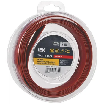 Трубка термоусадочная ТТУ нг-LS 12/6 красн. (уп.2м) IEK UDR12-012-006-002-K04-T