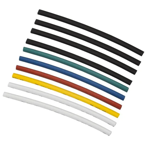 Набор трубок термоусадочных тонкостен. ТТУ 4/2 (4хЧ; 2хБ; К; С; Ж; З) 10х10см разноцвет. IEK UDRS-D2