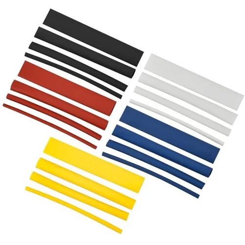 Набор трубок термоусадочных тонкостен. ТТУ 2/1; 4/2; 6/3; 8/4 (Ж; С; К; Ч; Б) 20х8см разноцвет. IEK