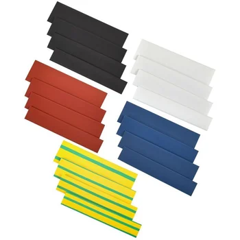 Набор трубок термоусадочных тонкостен. ТТУ 8/4; 10/5; 12/6; 14/7 (ЖЗ; С; К; Ч) 20х8см разноцвет. IEK