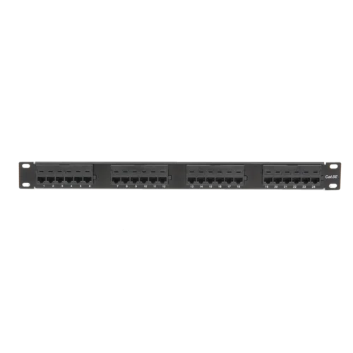 Коммутационная панель ULAN 19", 1U, 24 порта, Кат.5e (Класс D), 100МГц, RJ45/8P8C, 110, T568A/B, неэкранированная, черная