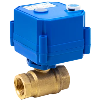 Моторизованный шаровый клапан 1/2 дюйма модели CWX-25S с электроприводом UJIN с напряжением питания 12В, схема подключения СУ-01 двухпроводная