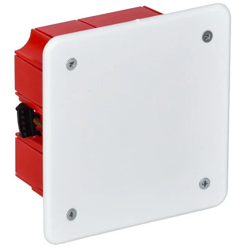 Коробка распаячная CП 92х92х45 IP20 КМ41022 для полых стен (с саморезами пластиковые лапки с крышкой