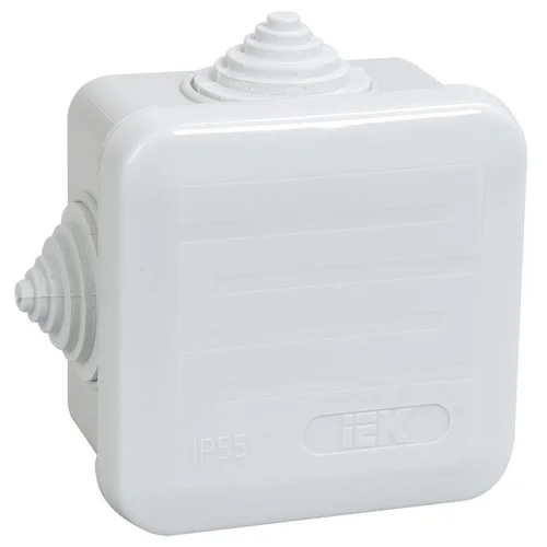 Коробка распаячная ОП 70х70х40 IP44 КМ41236 (4 гермоввода) IEK UKOZ11-070-070-040-K41-44