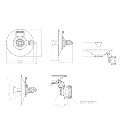 Антенна направленная RF elements UltraDish TP 550 5GHz, 27.5dBi