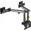 Кронштейн для мониторов Ultramounts UM727B черный 17"-32" макс.9кг крепление к столешнице поворот и