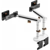 Кронштейн для мониторов Ultramounts UM727W белый 17"-32" макс.9кг крепление к столешнице поворот и н