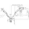 Кронштейн для мониторов Ultramounts UM729 черный 17"-27" макс.7кг крепление к столешнице поворот и н