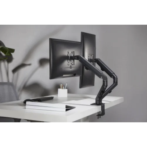 Кронштейн для мониторов Ultramounts UM729 черный 17"-27" макс.7кг крепление к столешнице поворот и н