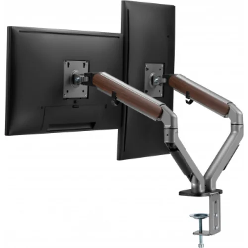 Кронштейн для мониторов Ultramounts UM735WD серый/коричневый 17"-27" макс.7кг крепление к столешнице