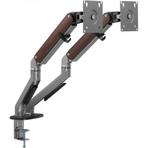 Кронштейн для мониторов Ultramounts UM735WD серый/коричневый 17"-27" макс.7кг крепление к столешнице