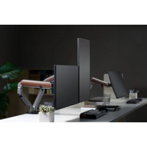 Кронштейн для мониторов Ultramounts UM735WD серый/коричневый 17"-27" макс.7кг крепление к столешнице