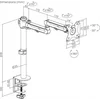 Кронштейн для мониторов Ultramounts UM736 черный 17"-32" макс.8кг крепление к столешнице поворот и н