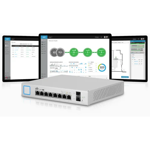Коммутатор Ubiquiti UniFi Switch PoE 8 портов 150W