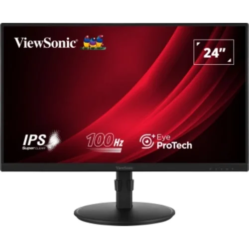 Монитор ViewSonic 23.8" VA2408-HDJ черный IPS LED 16:9 HDMI матовая HAS Piv 250cd 178гр/178гр 1920x1