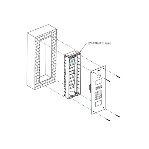 Задняя панель для врезного монтажа Dahua VTOB103 для DHI-VTO1210C-X