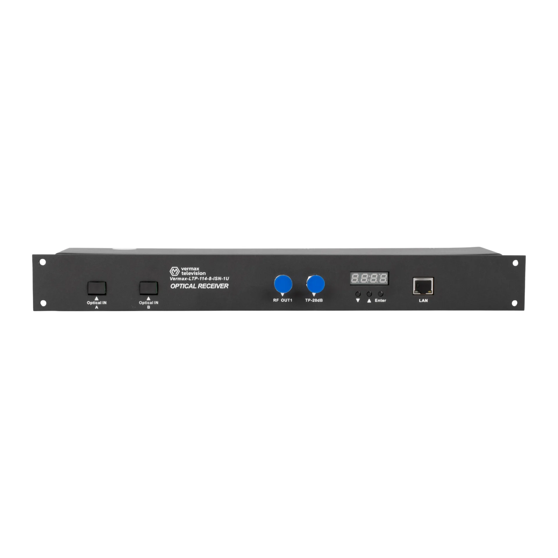 Приёмник оптический для сетей КТВ Vermax-LTP-114-8-ISN-1U