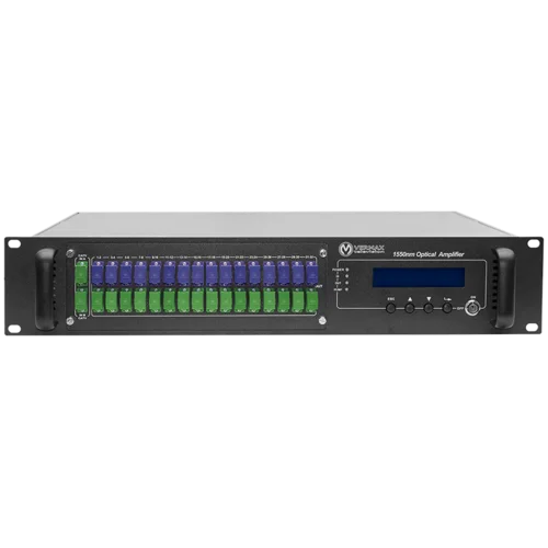 Оптический усилитель VERMAX для сетей КТВ, 2 входа, 32*17dBm выхода, WDM фильтр PON