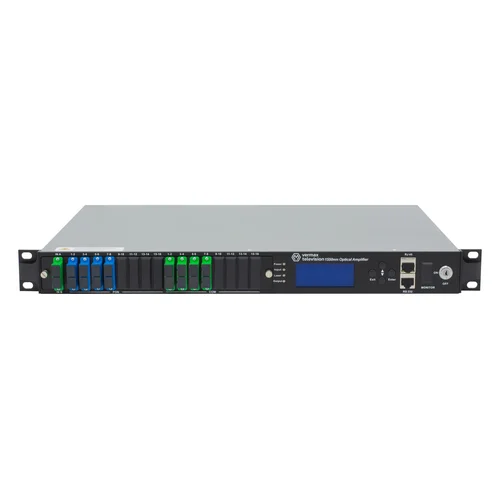 Оптический усилитель VERMAX для сетей КТВ, 2 входа, 8*21dBm выходов, WDM фильтр PON