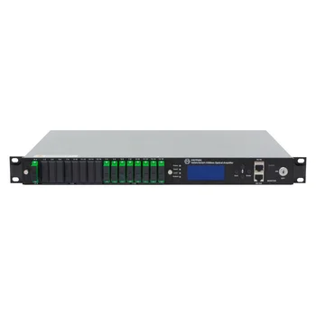 Оптический усилитель VERMAX для сетей КТВ, 2 входа, 16*17dBm выход, 1U, AC+DC, RF Анализатор, измеритель обратного отражения