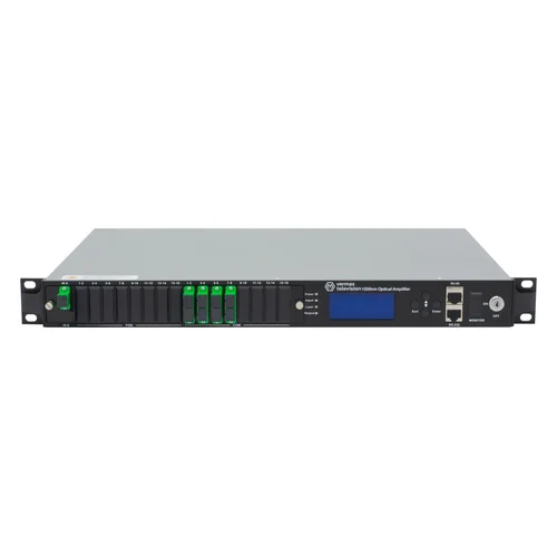 Оптический усилитель VERMAX для сетей КТВ, 1 вход, 8*24dBm выход, RT1, 1U