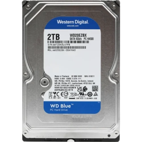 Жесткий диск WD SATA-III 2Tb WD20EZBX Desktop Blue (7200rpm) 256Mb 3.5"