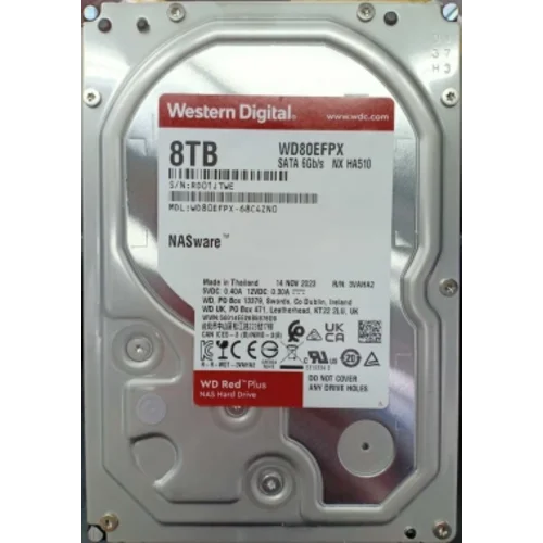 Жесткий диск WD SATA-III 8TB WD80EFPX NAS Red Plus (5640rpm) 256Mb 3.5"