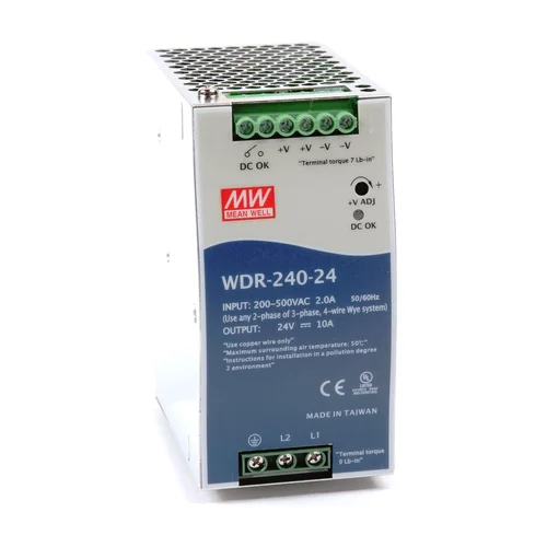 WDR-240-24 Блок питания на DIN-рейку, 24В, 10А, 240Вт Mean Well