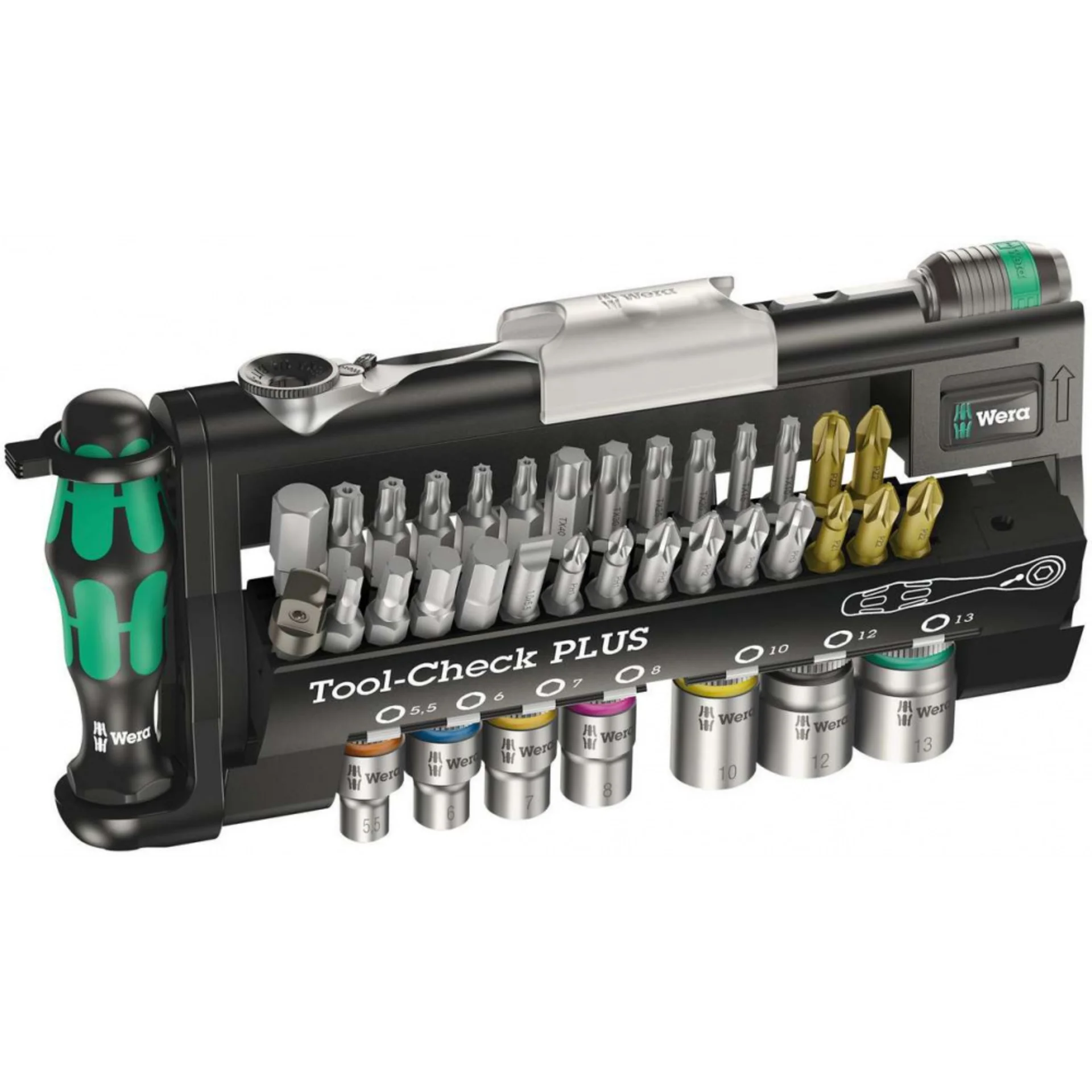 Набор инструментов TooCheck PLUS, включающий трещотку, биты, головки и ручку-держатель, 39 предметов WE-056490