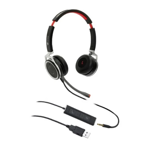 Проводная гарнитура X208-D, Дуо, HD звук, разъемы 3,5 мм Jack и USB