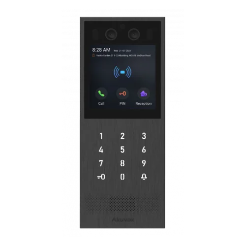 Вызывная панель Akuvox X912S, РоЕ, микрофон, динамик, 2 камеры, Mifare/EM, врезной монтаж