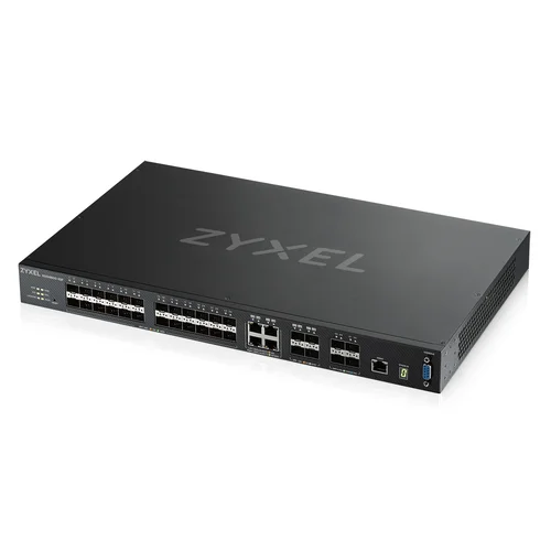 Коммутатор ZYXEL ZYXEL XGS4600-32F L3 Managed Switch, 24 port Gig SFP, 4 dual pers. and 4x 10G SFP+, stackable, dual PSU