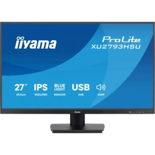 Монитор Iiyama 27" ProLite XU2793HSU-B7 черный IPS LED 1ms 16:9 HDMI M/M матовая 250cd 178гр/178гр 1