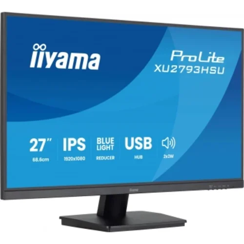 Монитор Iiyama 27" ProLite XU2793HSU-B7 черный IPS LED 1ms 16:9 HDMI M/M матовая 250cd 178гр/178гр 1