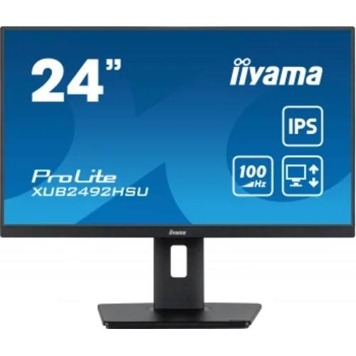 Монитор Iiyama 23.8" ProLite XUB2492HSU-B6 черный IPS LED 0.4ms 16:9 HDMI M/M матовая HAS Piv 250cd