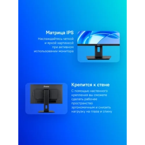 Монитор Iiyama 23.8" ProLite XUB2492HSU-B6 черный IPS LED 0.4ms 16:9 HDMI M/M матовая HAS Piv 250cd
